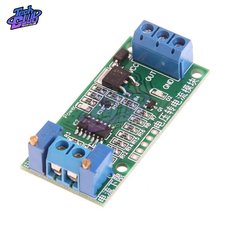 Voltage to Current Signal Converter 0-3.3V 0-5V 0-10V 0-15V 0-24V To 0-20mA/4-20mA Current Transmitter Conversion Module + Shell