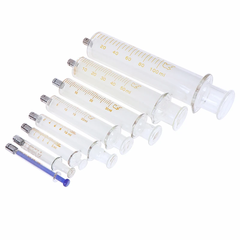 Imagem -05 - Seringa de Vidro Borosilicato Seringa Luer Lock Seringa Premade Capacidade Opcional ml ml ml 10 ml 20 ml 30 ml 50 ml 100ml