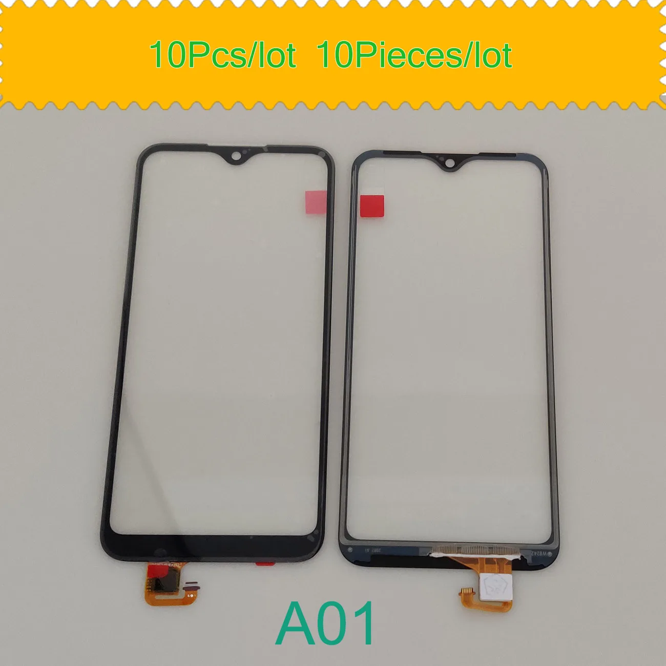 10Pcs/Lot For Samsung Galaxy A01 A015 SM-A015F/DS Touch Screen Digitizer Sensor Outer Front Glass Lens Panel With OCA