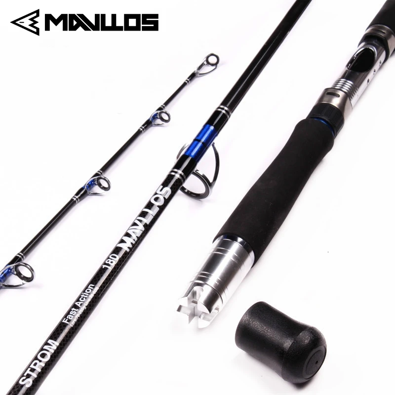 Mavllos Storm Jigging Rod For Tuna Fishing MH Carbon Tip 3 Section 1.8M 2.1M Lure 70-250g 20-50LB Saltwater Fishing Spinning Rod