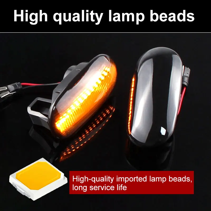 For MItsubishi PAJERO MIRAGE LEGNUM /Lancer GALANT LED Side Marker Turn Signal Light No Error Sequential Blinker Light