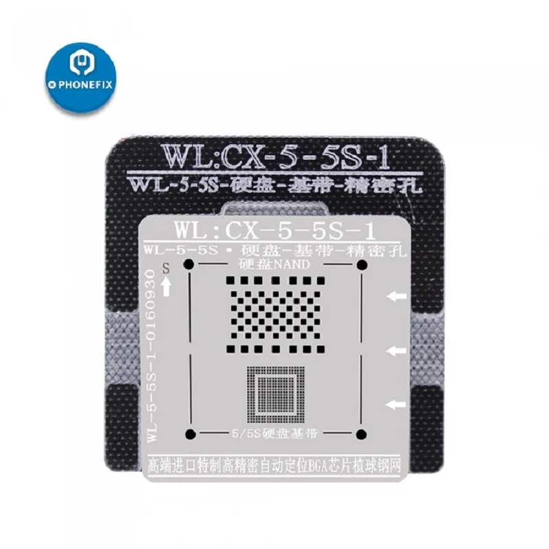 NAND Flash بغا الاستنسل rebيعادل مع قاعدة الألومنيوم المغناطيسي ، WL 0.1 مللي متر ، آيفون X 11 12 برو ماكس 13 14 ، عالية الجودة