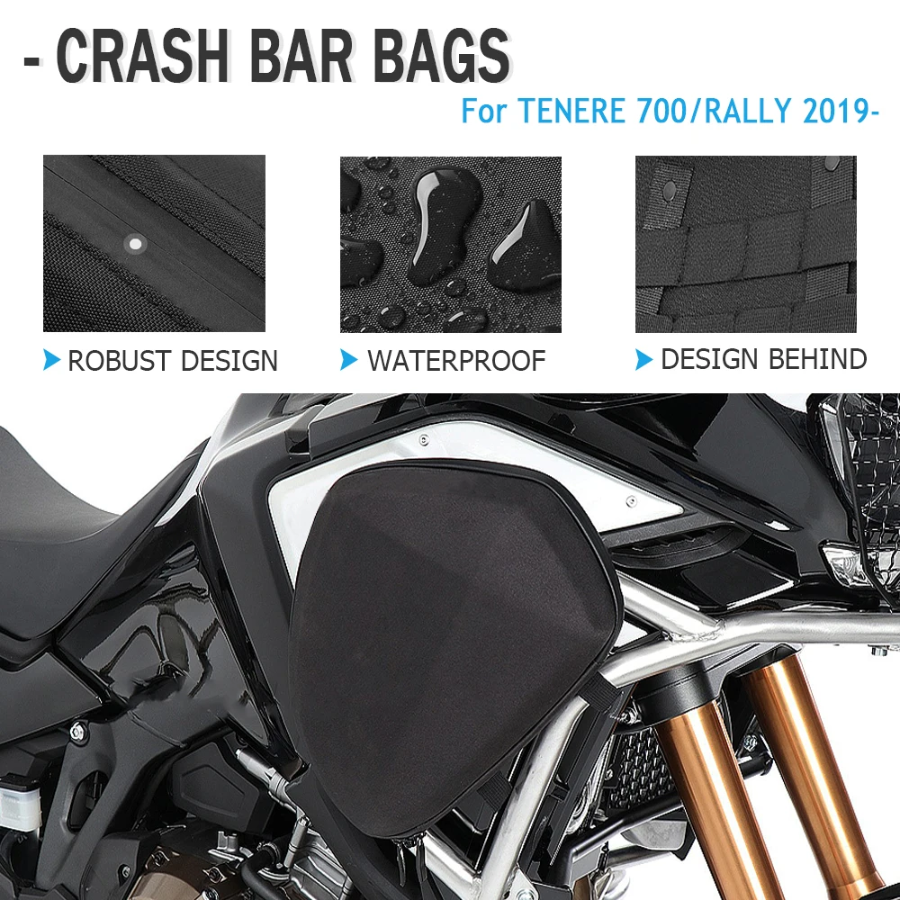 

NEW For Yamaha TENERE Tenere 700 RALLY Tenere700 2019 - Motorcycle Frame Crash Bars Waterproof Bag Repair Tool Placement Bags