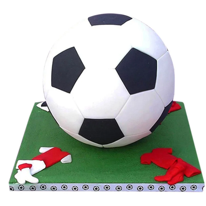 4 Sizes Hexagon Football Soccer Ball Plastic Cookie Cutter Sugar Fondant Cake Decoration Mold Kitchen Accessories Hot