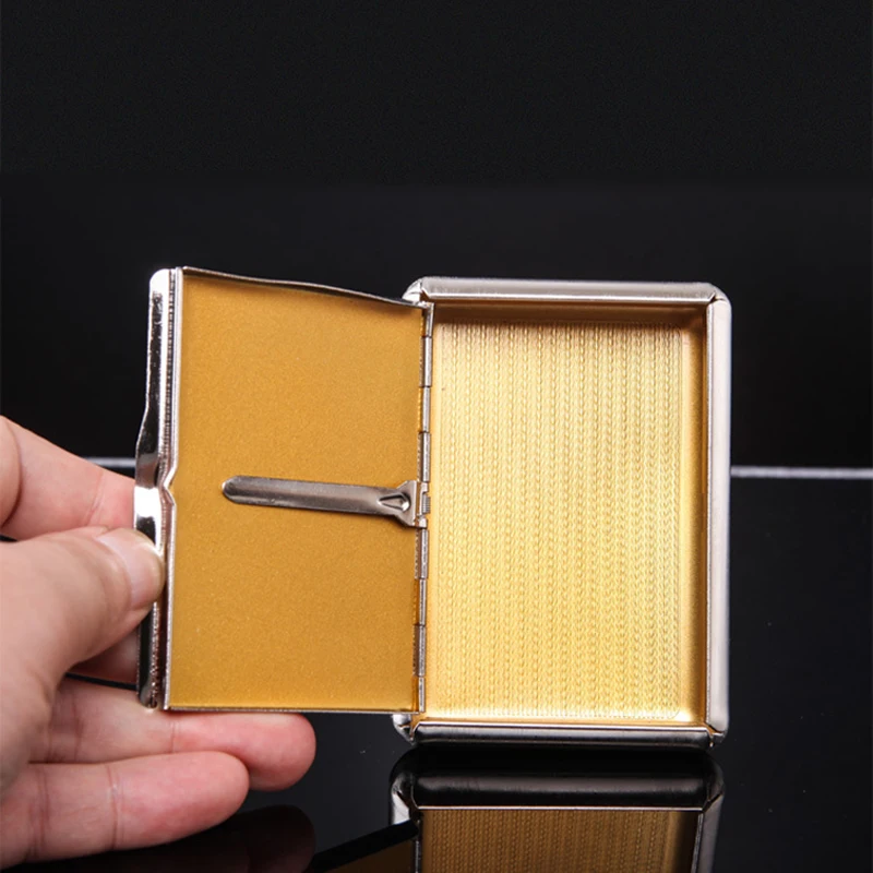 1Pcs Pupular Creative Vintage Metal Smoking Cigarette Case Fashion Men Cigar Tobacco Holder Pocket Box Gifts