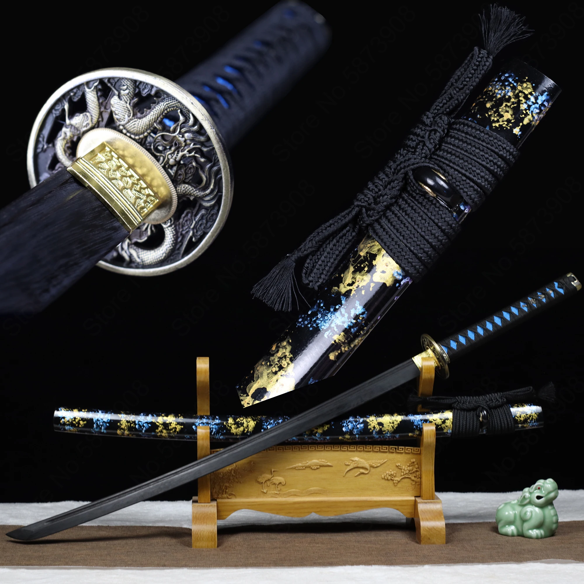 

103cm Japan Katana Iaido Training Props Wood Sword Bushido Training Cassia Siamea For Cosplay