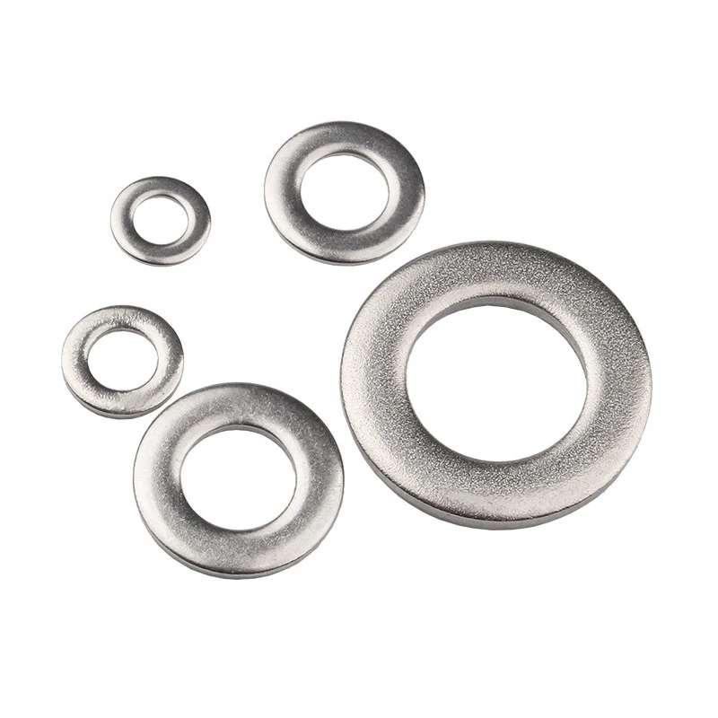 1/2/50p M1.6 M2 M2.5 M3 M4 M5 M6 M8 M10  GB97 304/A2-70 Stainless Steel Flat Machine Metal Washer Plain Washer Flat gasket Rings