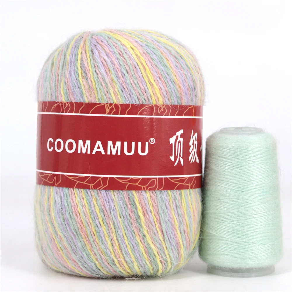 50+20G/SET Soft Plush Mink Velvet Yarn Hand Knitting Genuine Crochet Thread High Quality Eco-friendly Dyed Sweater Scarf Yarn