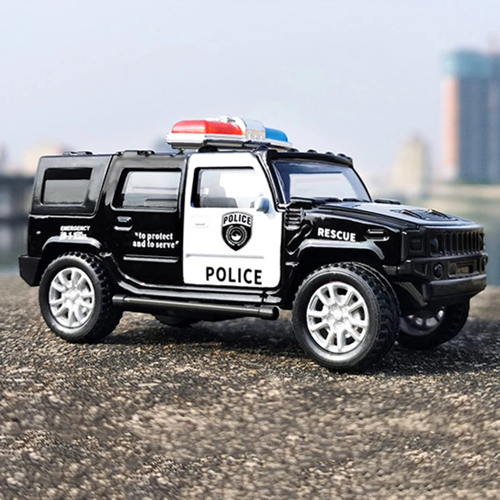 1/36 Simulation Police Car Vehicle Pull Back Truck Model Kids Toy Christmas Gift