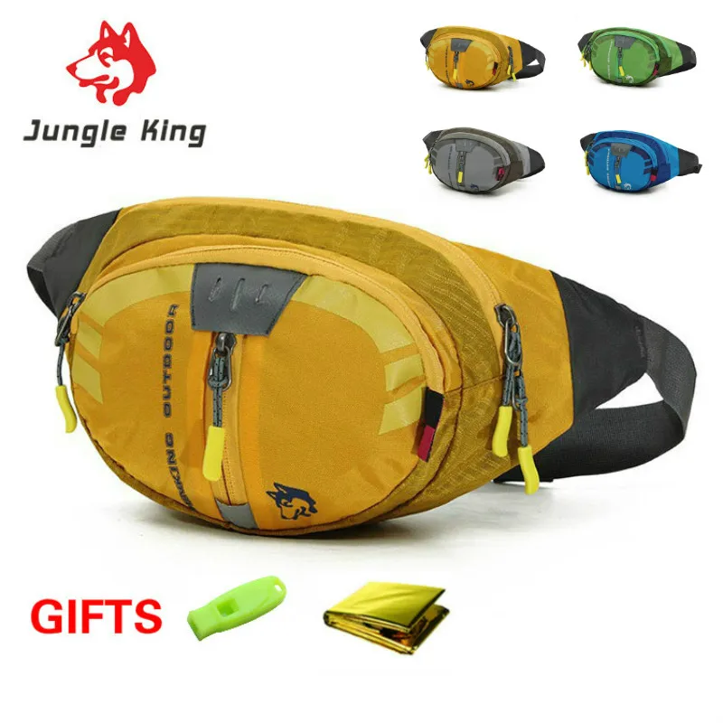 Jungle King Outdoor Mountaineering Campingขี่กระเป๋าไนลอนUltra Light Ultra-Thinความต้านทานการฉีกขาดสูงหลายฟังก์ชั่นเอวกระเป๋า