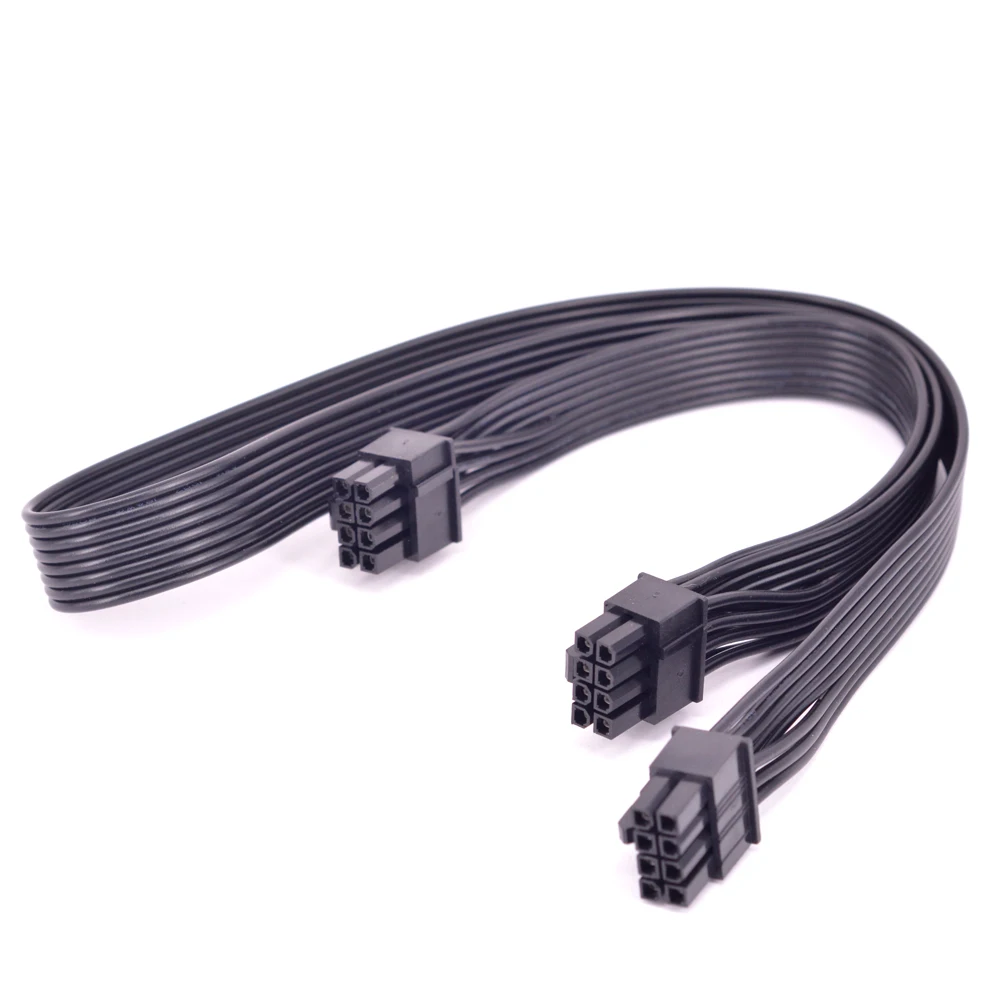 PCI-e 8Pin 1 to 2 Port 6+2pin Port Spliter Power Cable PCIe 8 Pin to Dual 6Pin for Corsair HX1200i HX1000i HX850i HX750i Modular