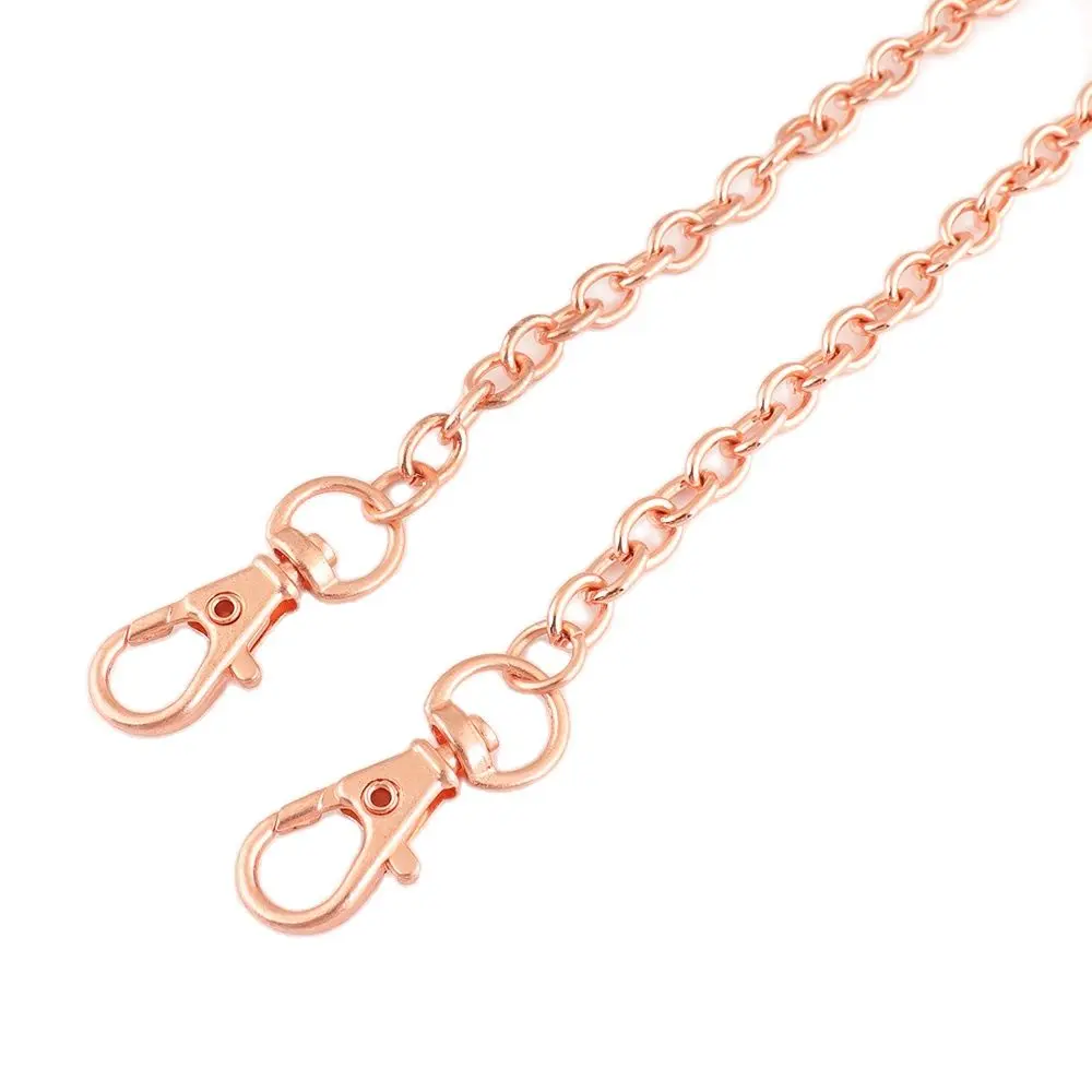 3FT(90cm) 6*8mm Metal chain Rose gold for Handbag Crossbody Purse Lantern Chain Shoulder Bag Belts Jeans Tote Strap Accessories