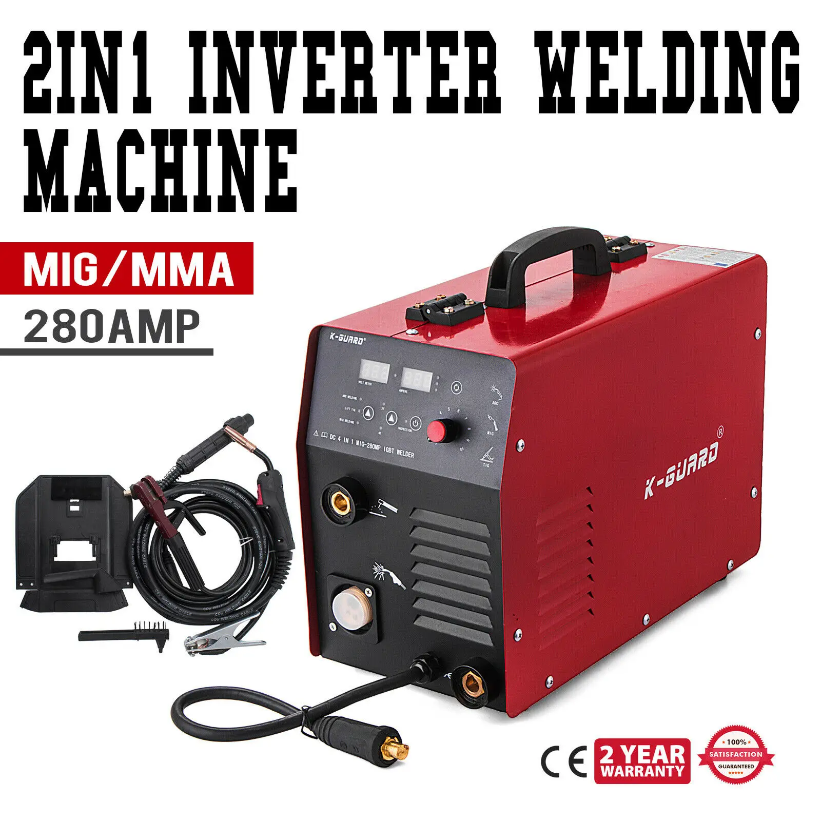 MIG 280A IGBT Inverter Welder MIG&MMA 2 in 1 Portable Welding Machine MIG