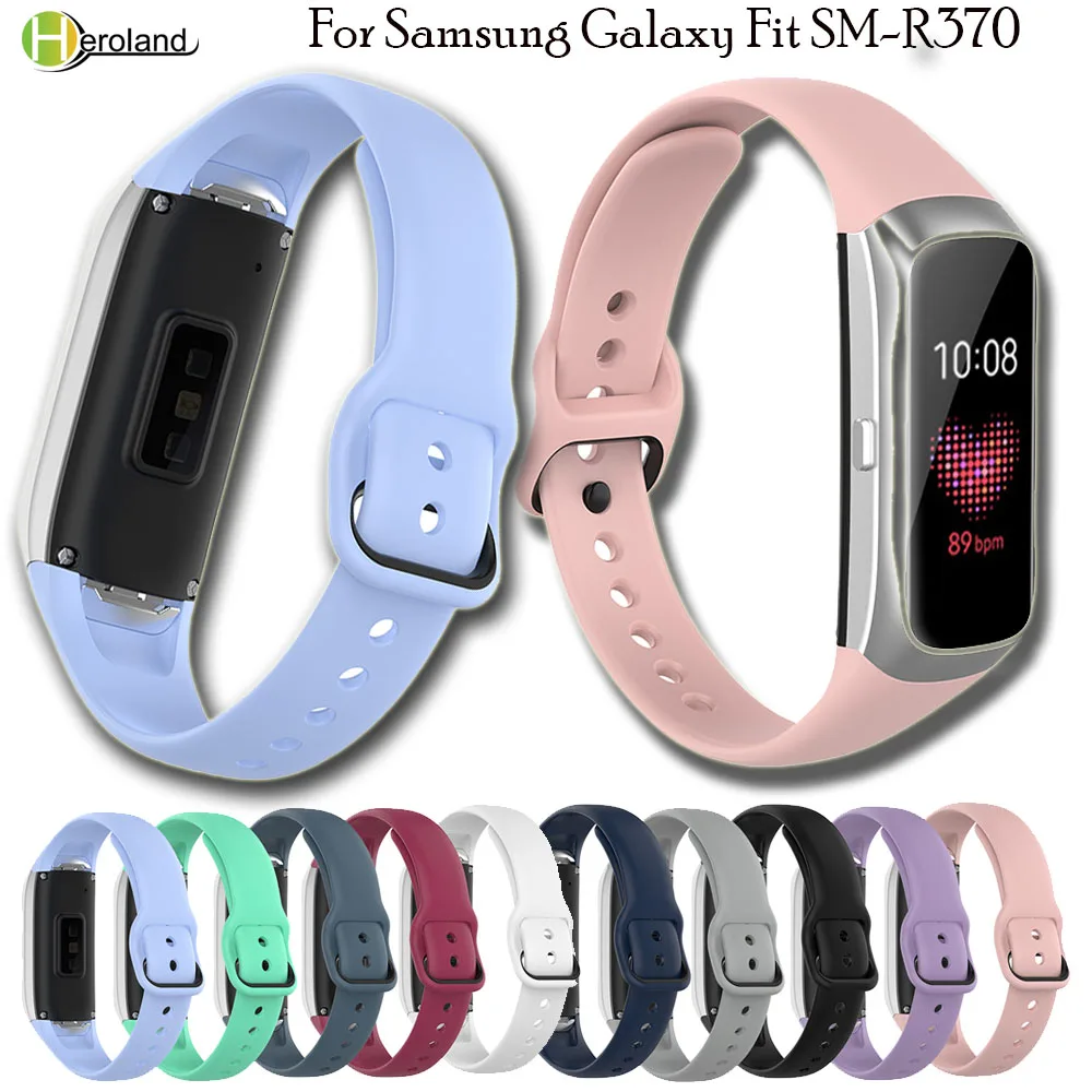 

Silicone Replacement WatchBand Wrist Strap For Samsung Galaxy Fit SM-R370 Smart WristBand WatchStrap High Quality Sport Bracelet