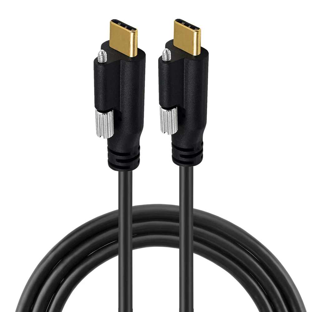 USB3.1 USB C to USB C Cable Single Screw Locking USB 3.1 Type C Male to Type C Male 10Gbps Data and Charging Cable