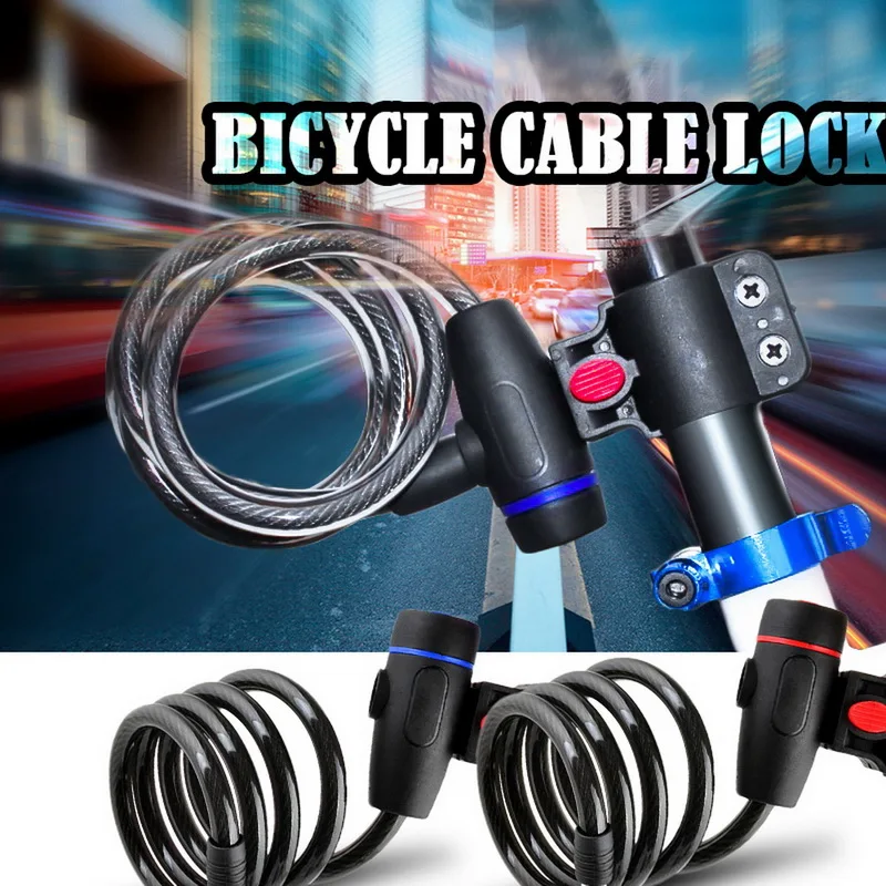 Bicycle Cable Lock Anti-theft Chain Wire Lock For Cycling Stainless Steel Cable Locks Castle Motorcycle Bike Security Lock