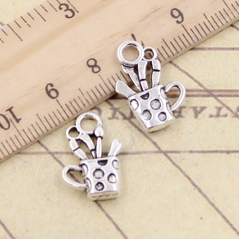 20pcs Charms Pen Holder Containe 19x11mm Tibetan Silver Color Pendants Antique Jewelry Making DIY Handmade Craft