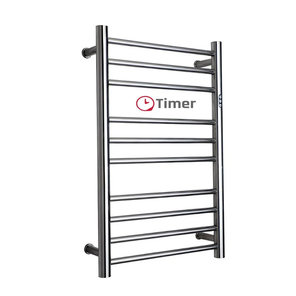 

220V Towel Warmer Electric Heated Towel Rack Wall Mount Plug-in Heated Towel Rail Shelf 88W Drying Rack For Bathroom Toilet