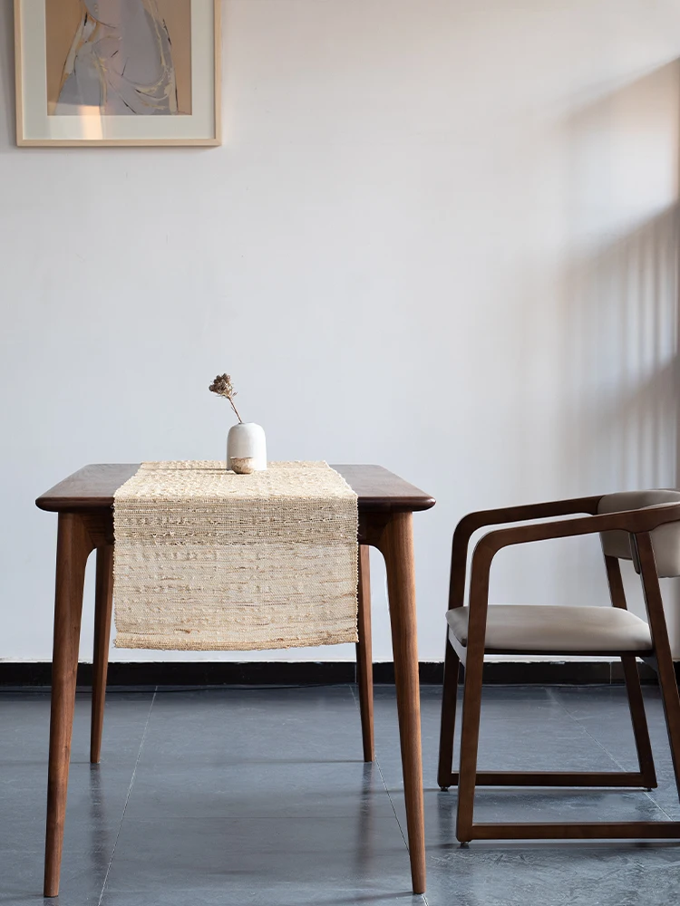 Handmade summer cloth ramie table runner new Chinese Zen tea art tea table linen Japanese coffee table table runner