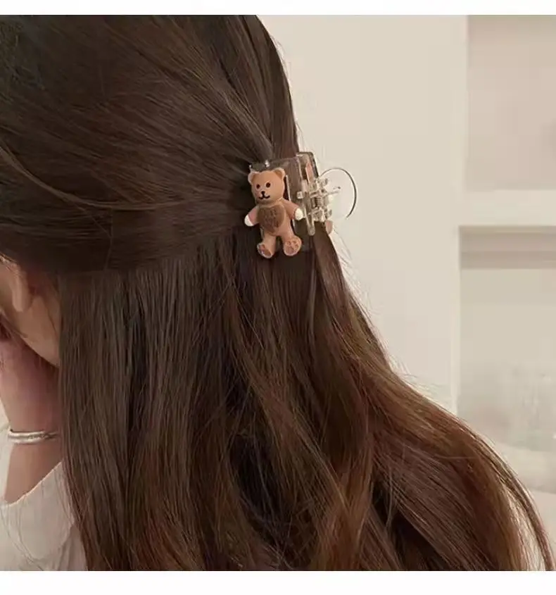 Bonito de pelúcia koala grampos de cabelo para meninas grampos de cabelo ornamento de cabelo criativo acessórios de cabelo cor hairpin acessórios