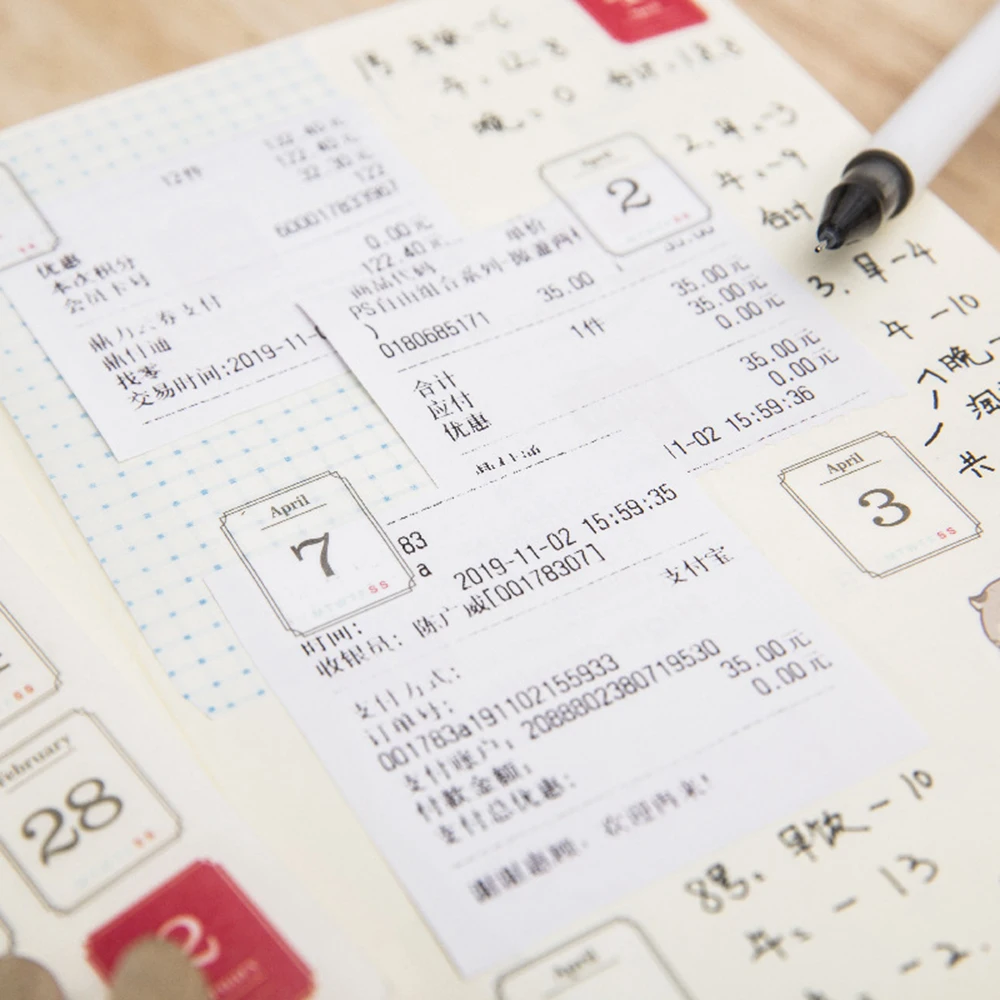 12 Sheets Creative 365 Days Daily Plan Handbook Label Washi Sticker Calendar DIY Diary Scrapbooking Decoration Sticker