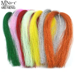 MNFT 5Pcs Flashabou Holographic Tinsel Fly Fishing Tying Crystal Flash String Jig Hook Lure Making Fishing Material Pink Red Etc