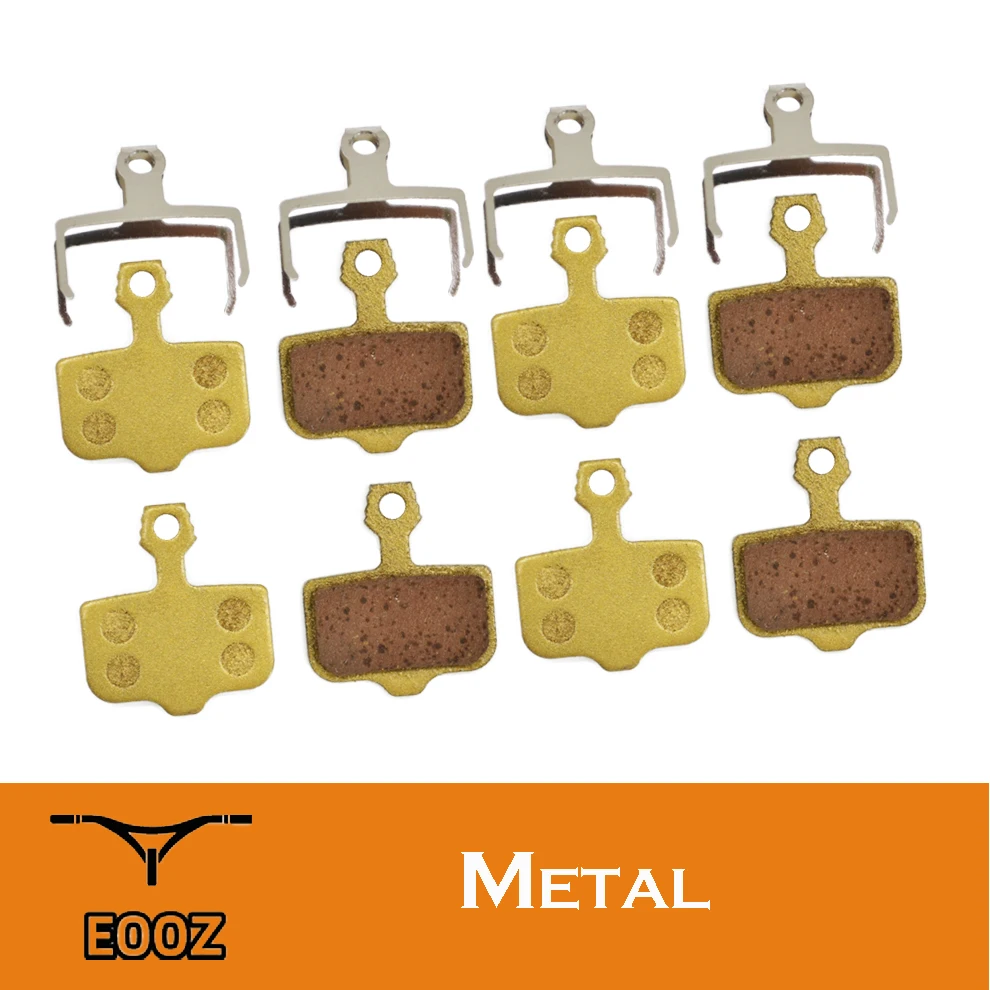 EOOZ 4 Pairs Metal Bicycle Metallic disc Brake Pads for SRAM AVID Elixir 1 3 5 7 9 R CR for Avid DB1 DB3 DB5