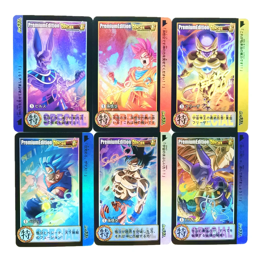 9pcs/set Super Saiyan Dragon Ball Z Signature Heroes Battle Card Ultra Instinct Goku Vegeta Game Collection Cards