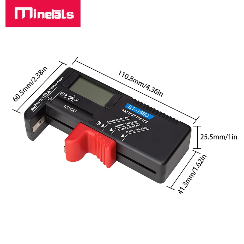 Digital Battery Tester Supports batteries under 1.2V measure various batteries Voltage tester  digital display