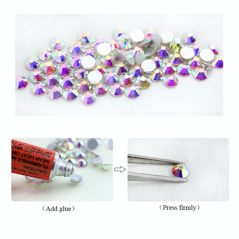 SS4-SS30 Bunte Non-Hotfix Strasssteine Glitzer Kristall Strass Diamanten für Kleidung und Nagelkunst-Dekorationen – Detail 13
