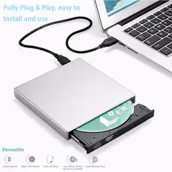 USB 2,0 Externe CD/DVD ROM Player Optische Laufwerk DVD RW Brenner Reader Schriftsteller Laptops PC Windows 7/8/10 Für macbook Laptop