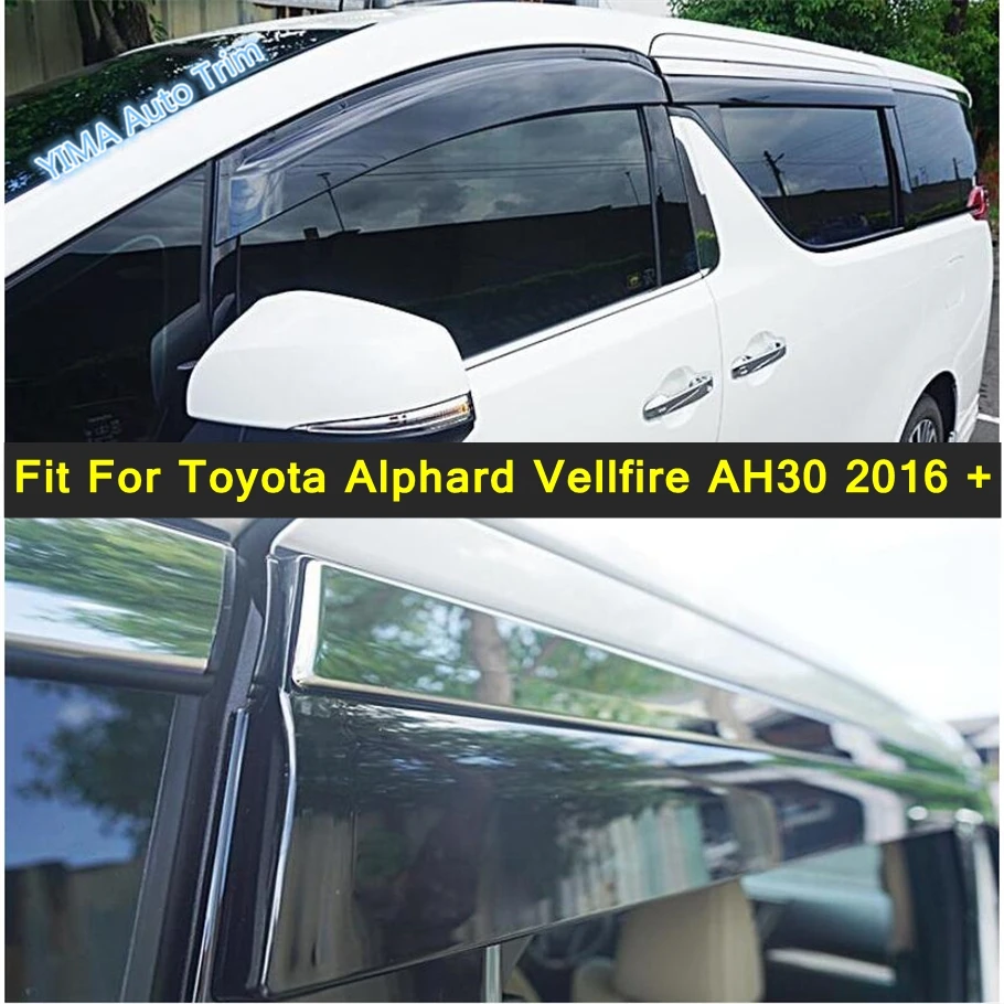 

Car Window Visor Cover Styling Decoration Weather Rain Shield For Toyota Alphard Vellfire AH30 2016 - 2019 Exterior Accessories