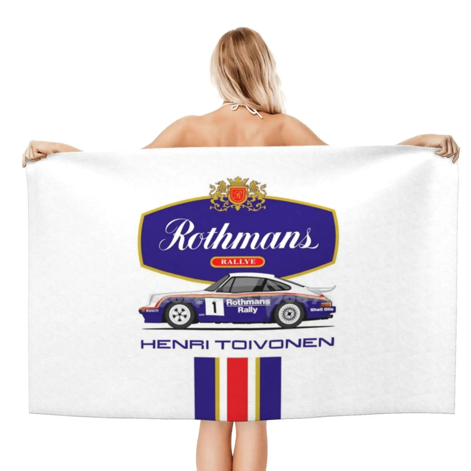 Henri Toivonen Rothmans 3D Print Bath Towel Strong Water Absorption Henri Toivonen Scrs Rothmans Rally Racing Team Wrc Groupe