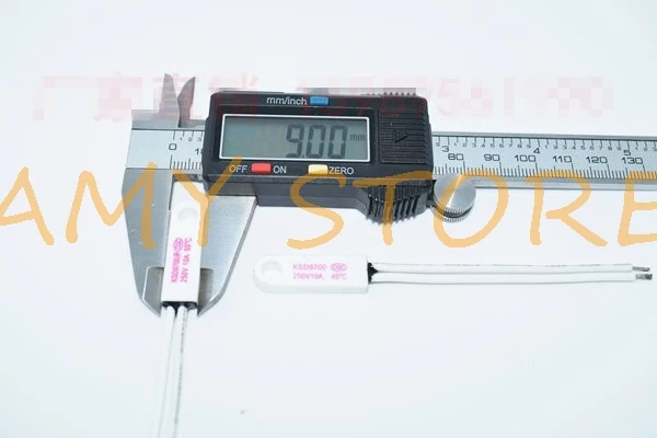 2pcs KSD9700 with Hole 40C-150C NO NC Thermal Protector Ceramic Temperature Control Switch Thermostat 250V 10A
