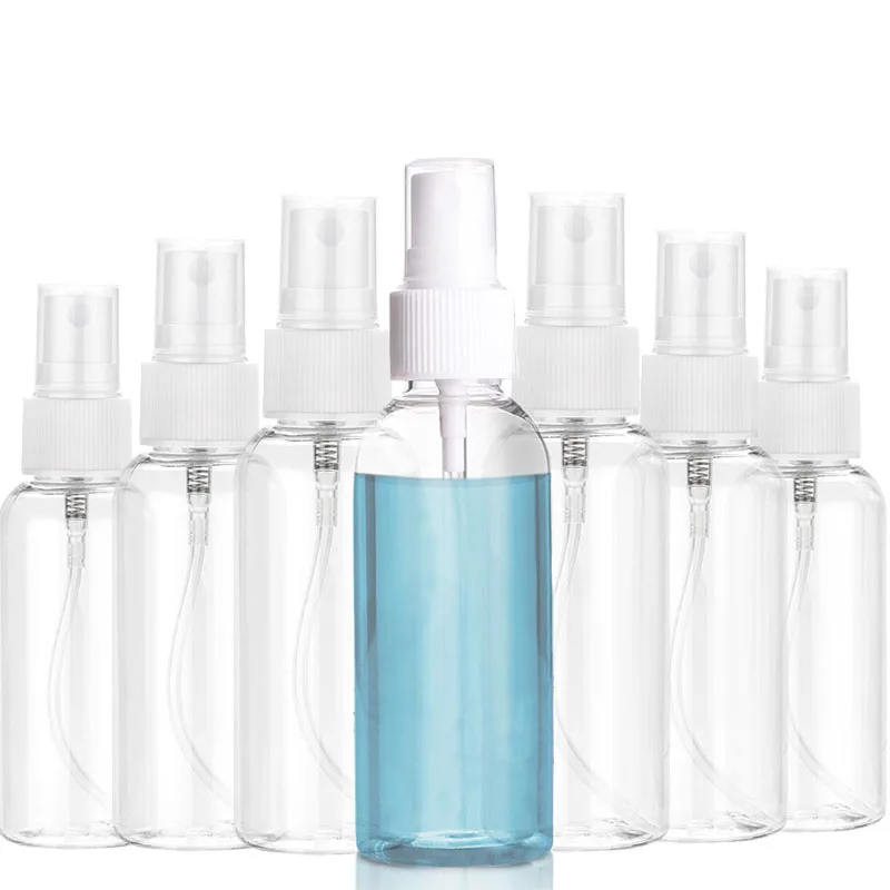 5 sztuk butelka z rozpylaczem 10ml 30ml 50ml 60ml 100ml pusta fiolka wielokrotnego napełniania pompa mgły perfumy olejek eteryczny Atomizer akcesoria podróżne
