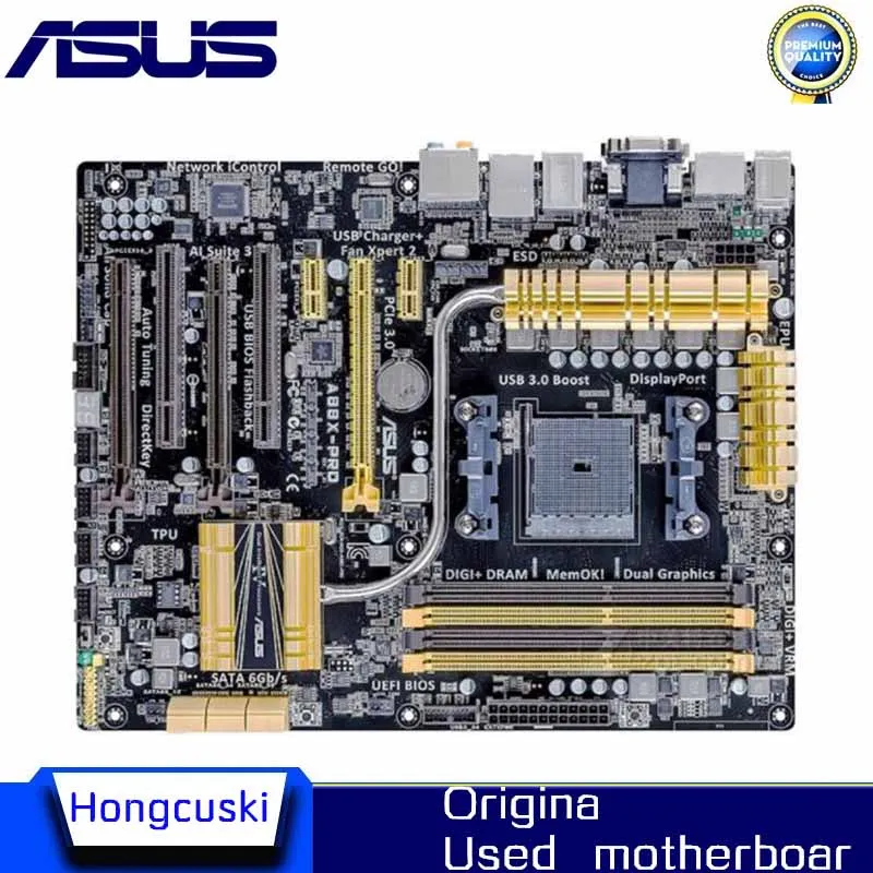 

For ASUS A88X-PRO Used original motherboard Socket FM2+ FM2 DDR3 A88X Desktop Motherboard