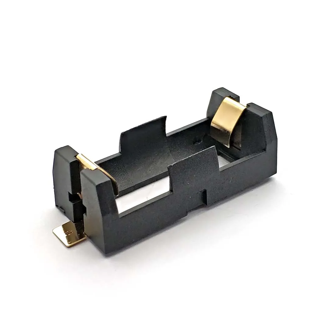 1*18350 حامل البطارية مصلحة الارصاد الجوية Smt بطاريات صندوق تخزين مع دبابيس برونزية 1 فتحة 1*18350 بطارية قابلة للشحن قذيفة