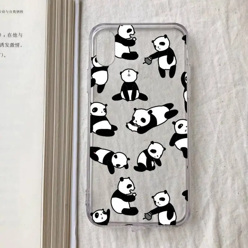 Creative Bear Panda Animal Shockproof Phone Case for iPhone 11 12 13 mini pro XS MAX 8 7 6 6S Plus X 5S SE 2020 XR case