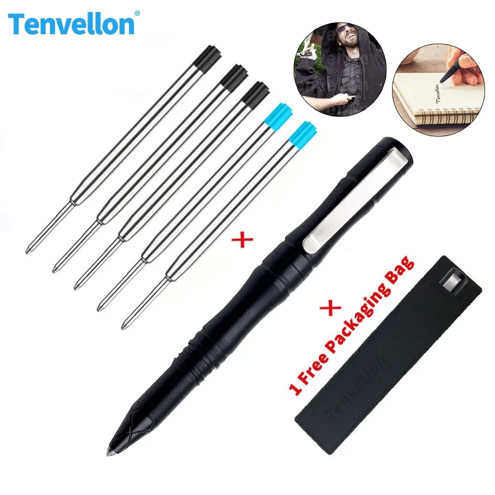 Tenvellon Self Defense Supplies Tactical Pen Tungsten Steel Security Protection Personal Defense Tool Outdoor EDC Safety