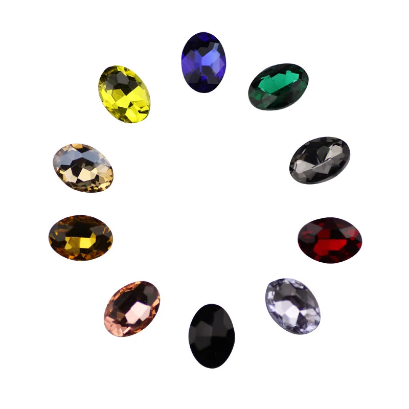 QL Crystal ALL SIZE Oval Pointback Crystal Rhinestone High Quality for Jewelry Making DIY Accessories