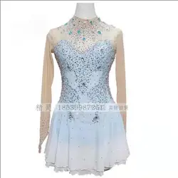 Figure Skating Dress Ice dance Girls Game Performance Rhinestone Women Shiny