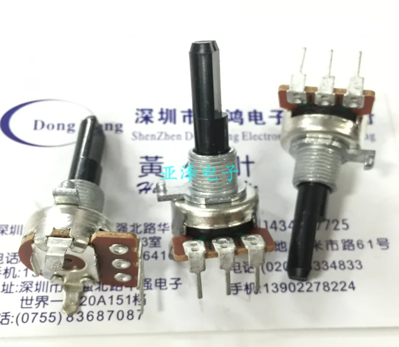 2PCS 161 single potentiometer b10k shaft length 25mm three pin thermostatic soldering iron potentiometer B103