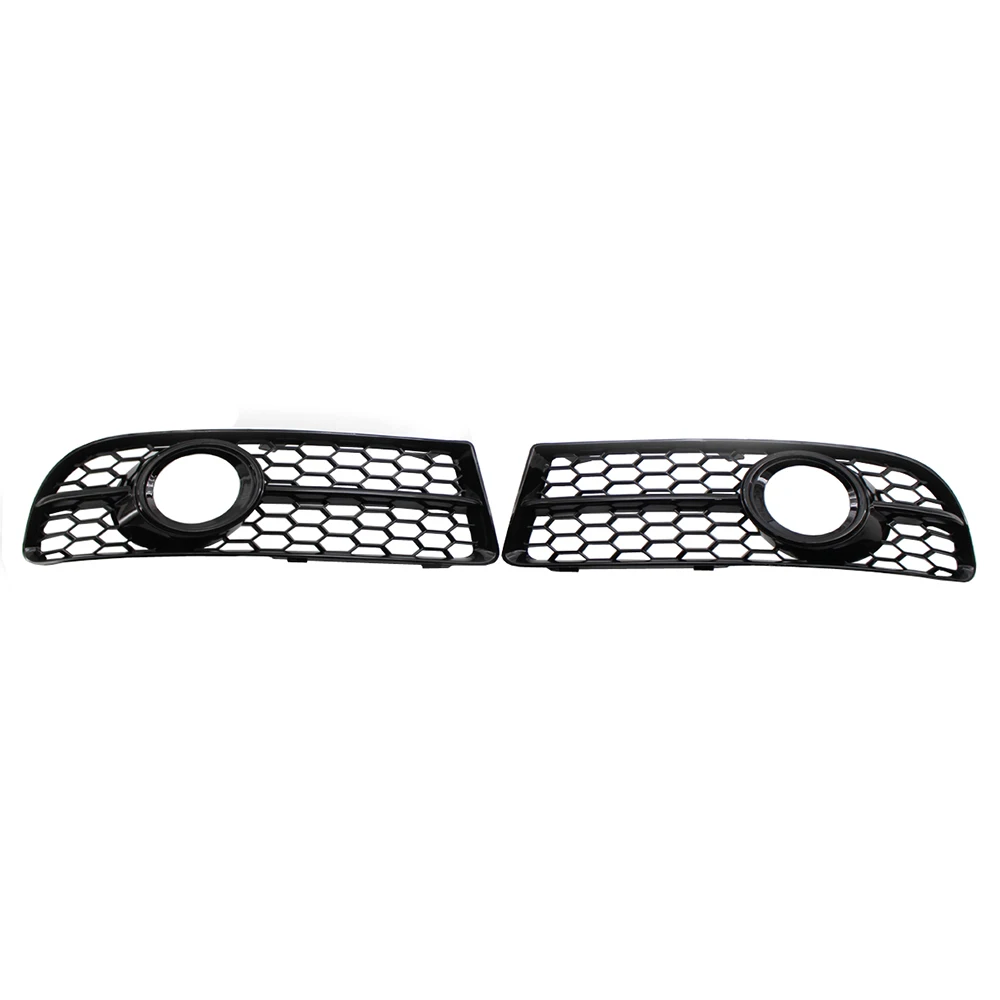 

For Audi A4 B7 S-Line 05-08 Front Lower Bumper Fog Light Honeycomb Black Grille