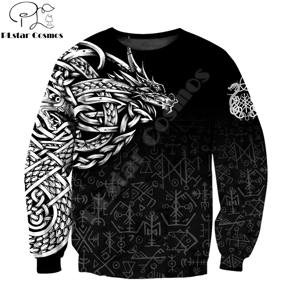Sudadera de pesca con capucha estampado 3D dragón unisex KJ504 - imagen 3