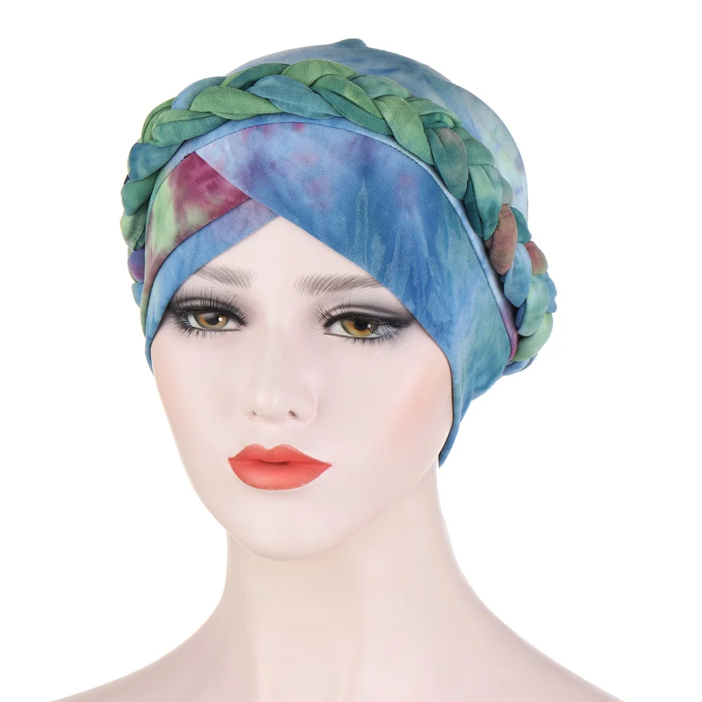 Phụ Nữ Hồi Giáo Viền Thun Băng Đô Cài Tóc Turban Gọng Mũ Hóa Trị Ung Thư Bộ Đội Ả Rập Đầu Vắt Khăn Bao Khăn Trùm Đầu Hồi Giáo Chủ Đề Bandanas Phụ Kiện