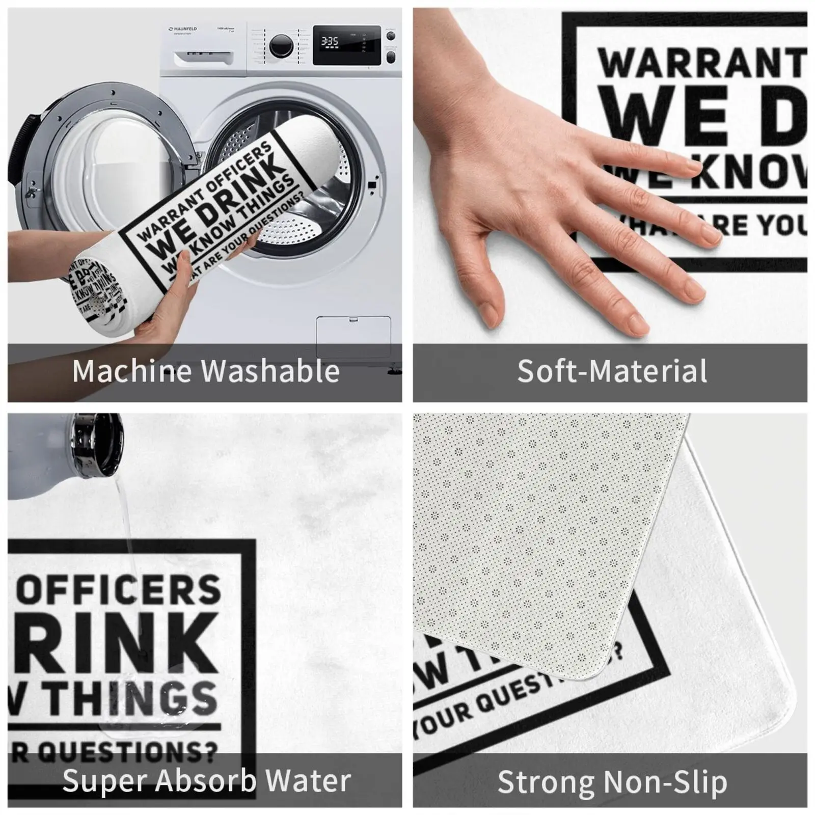 نحن نشرب، نعرف الأشياء - الضباطون، القدح، دفتر الملاحظات الكلاسيكي السجاد حصيرة البساط وسادة لينة