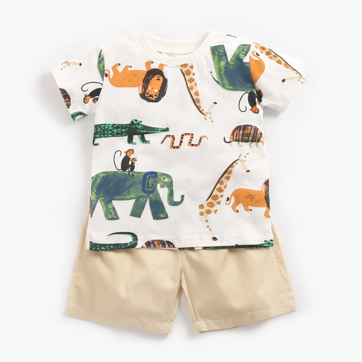 Sanlutoz Baby Jungen Sommer Kleidung setzt Cartoon Kurzarm Baumwolle Baby Outfit setzt Hemden + Shorts 2 stücke