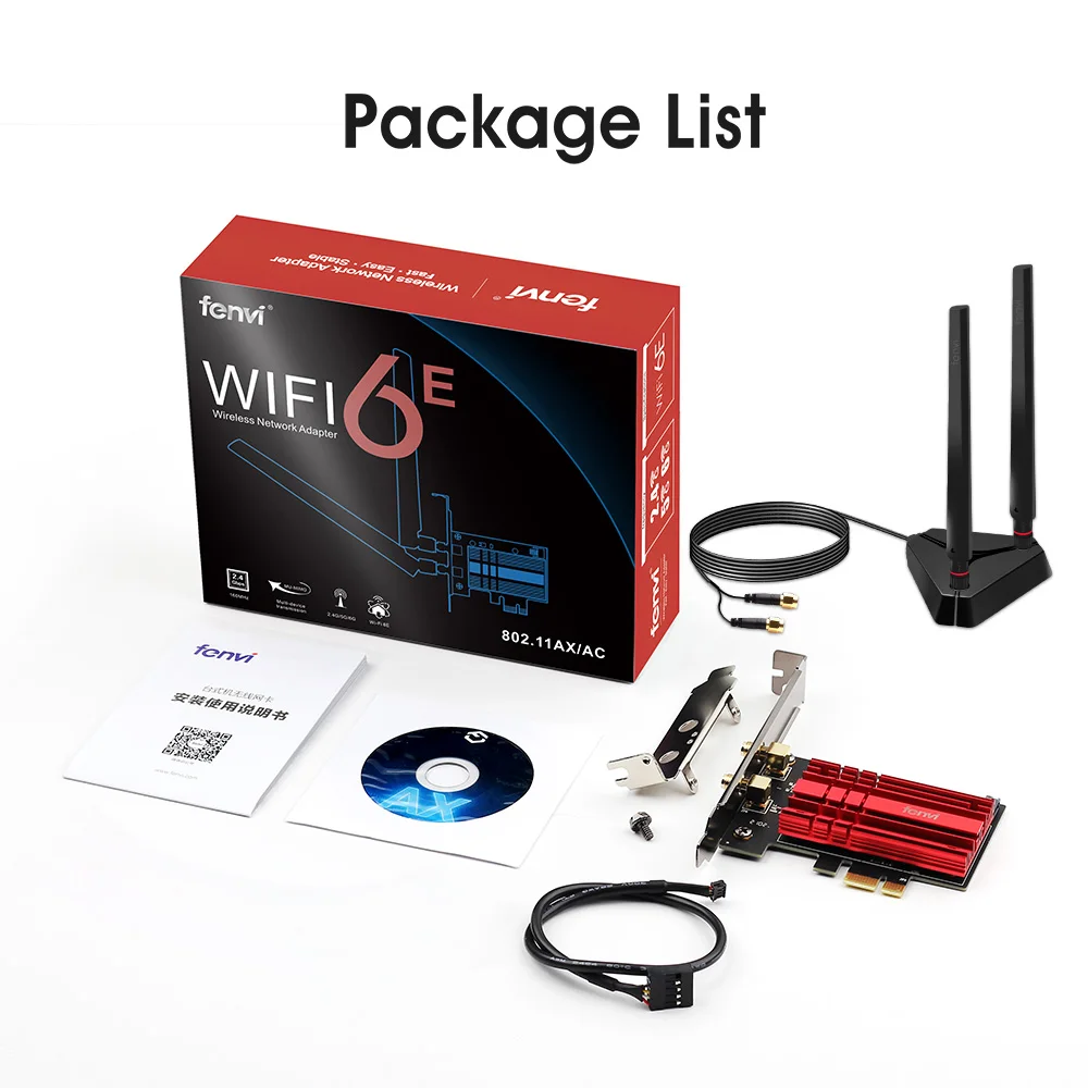 Adaptador de tarjeta de red PCIE inalámbrica, triple banda, WiFi 6E, 2,4G/5G/6Ghz para Intel AX210, 802.11AX, Bluetooth 5,3, tarjeta WiFi win 10/11