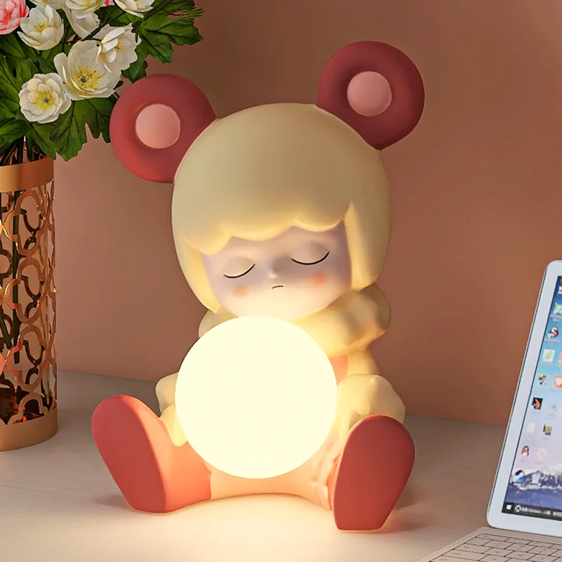 

Creative Bedroom Bedside Table Bear Decoration Table Lamp Light Luxury Desk Home Decoration Cute Birthday Gift