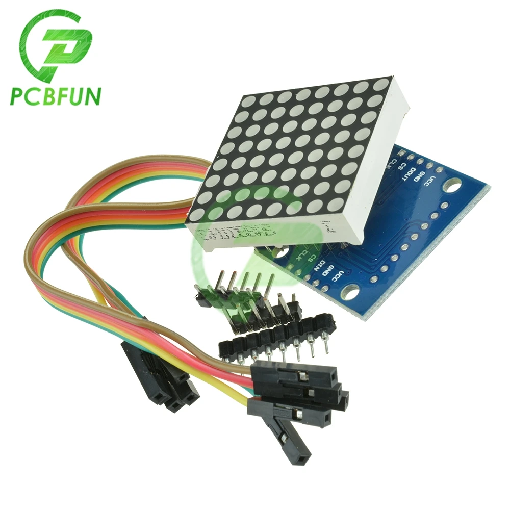 8x8 8*8 MAX7219 Dot Led Matrix Module MCU LED Display Control Module For Arduino 5V Interface Module with Cable